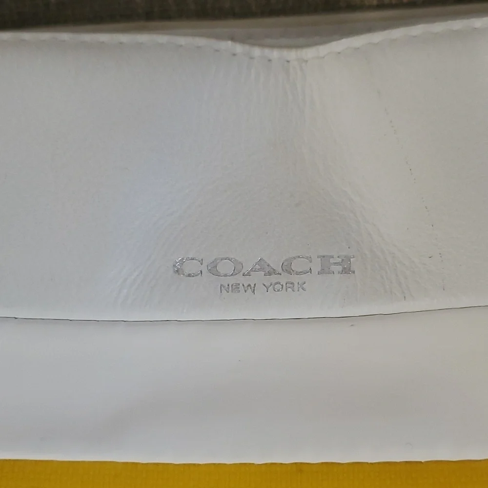Coach sunburst yellow white stripe shoulder bag - Picture 12 of 16